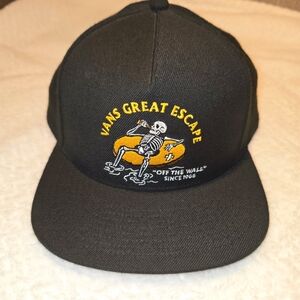 Vans Great Escape Black Cap with Skeleton Design